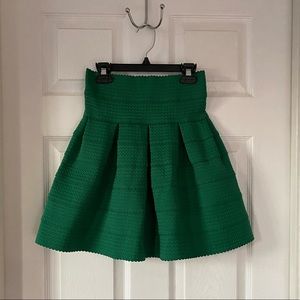GIRLS FROM SAVOY Pleated RickRack Emerald Green Skirt
